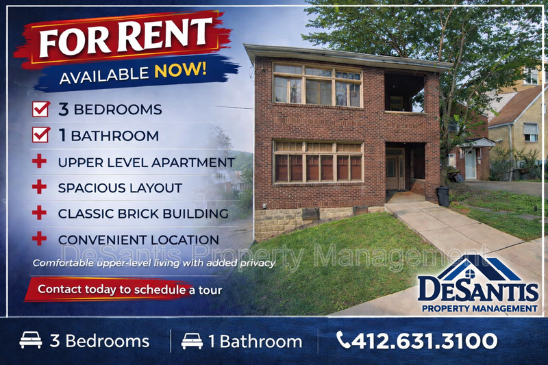 3 bed 1 bath- Pittsburgh PA property image