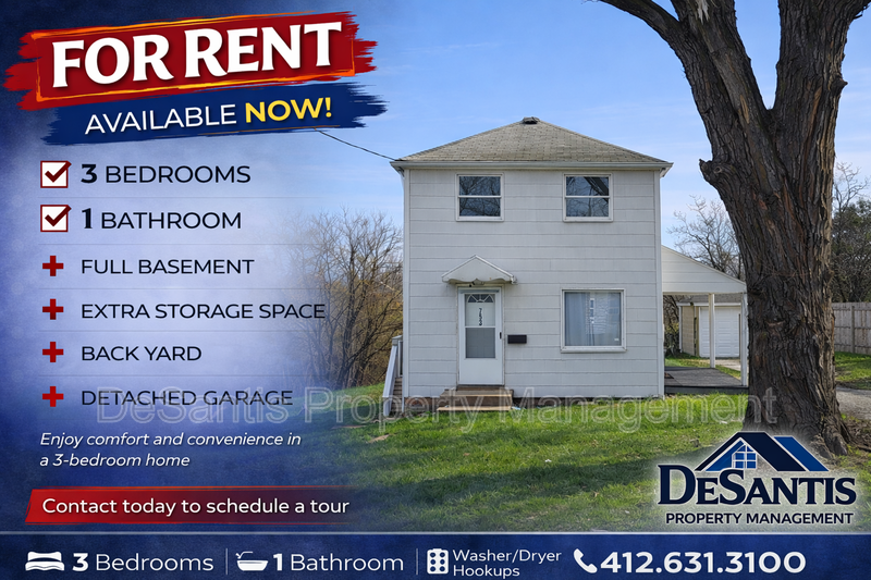 3-bedroom, 1-bath home in Clairton, PA property image